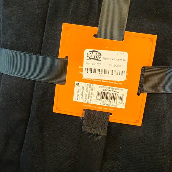 Mens Halloween 2 pc XL Skeleton Costume - Picture 3 of 3